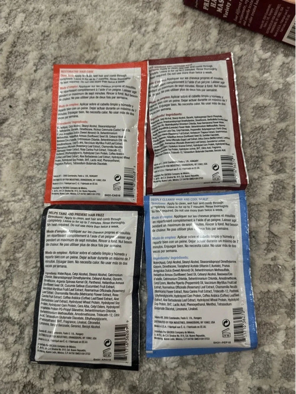 4-Pack Premium Hair Masks